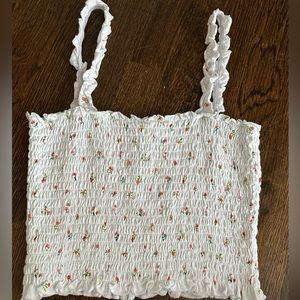 me to we smocked floral top size small